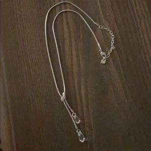 Swavorski double teardrop necklace